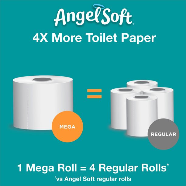 Angel Soft Toilet Paper12 Mega Rolls